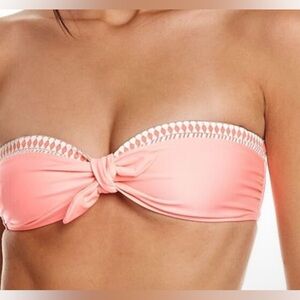 Lemlem Bandeau Top - NWOT - Size L Peach Bandeau Bikini Top